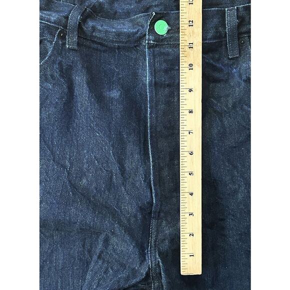 Levi 501 Straight Fit Green Button Fly Dark Wash Jeans Men's 42x32 - Picture 3 of 9